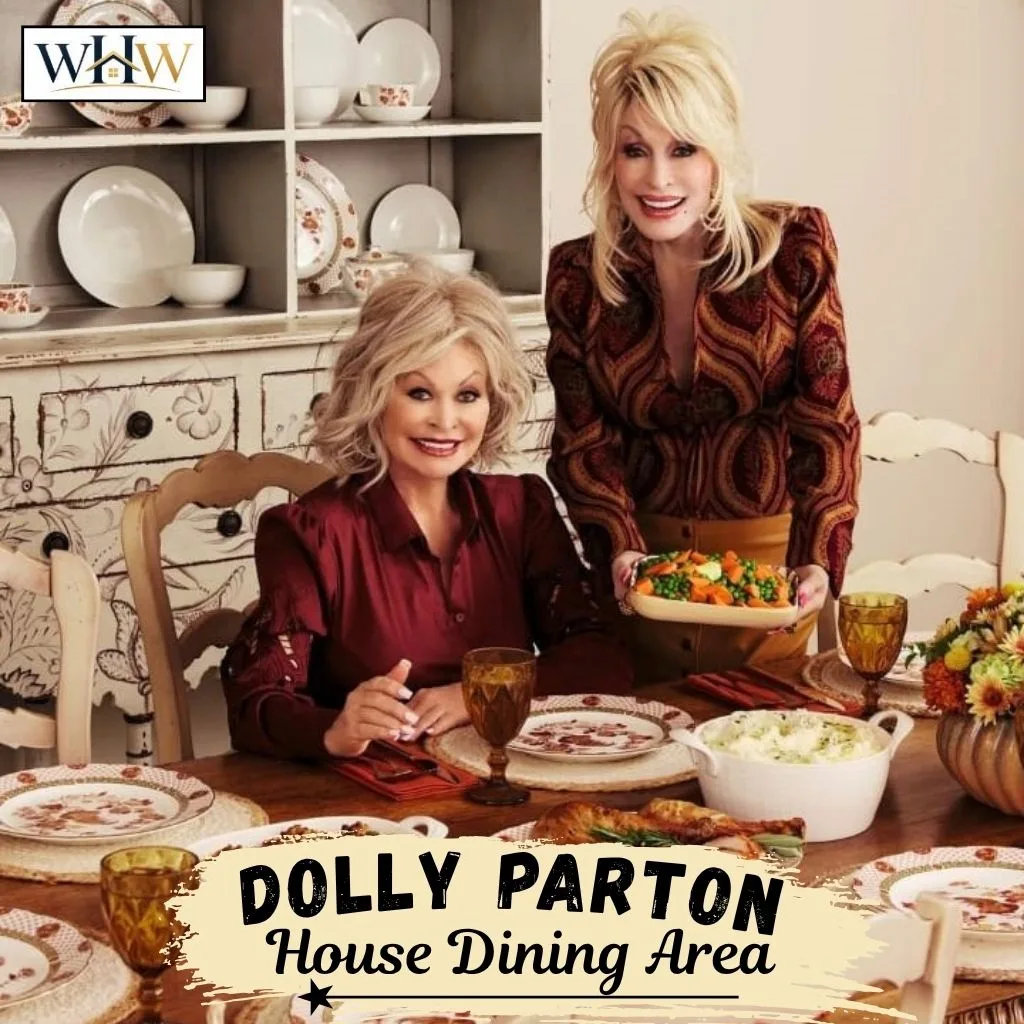 Dolly Parton House: Inside Her Tennessee Home 12 Dolly Parton House Dining Area