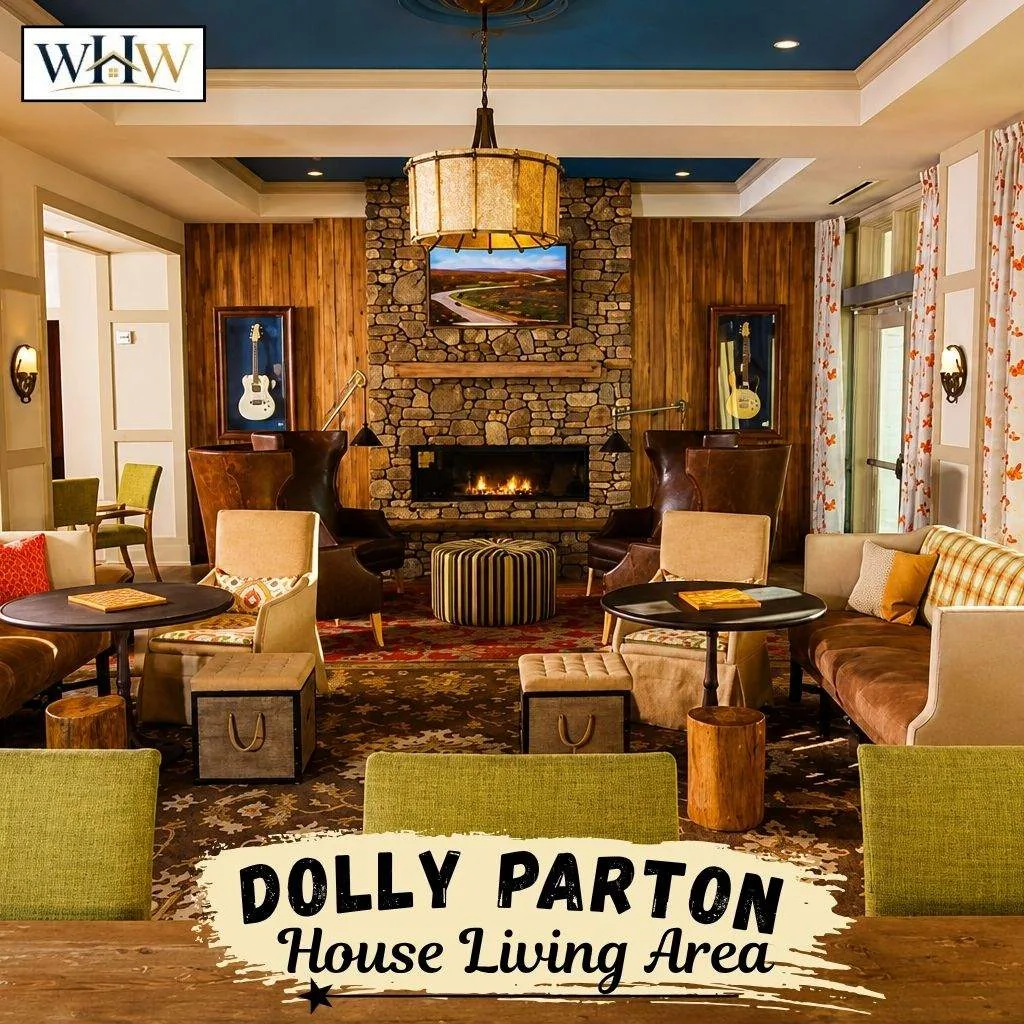 Dolly Parton House: Inside Her Tennessee Home 10 Dolly Parton House Living Area