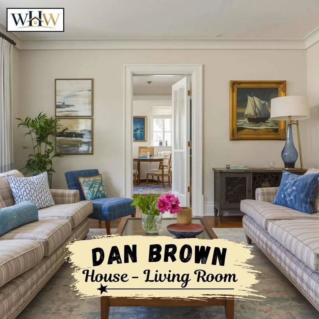 Dan Brown House: Inside His $10M Rye New Hampshire Home 7 Dan Brown House Living Room