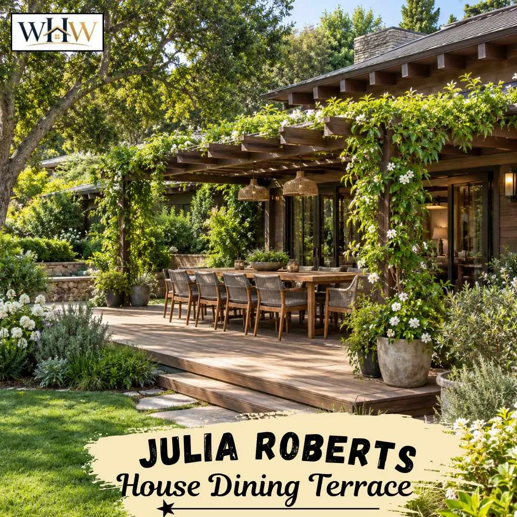 Julia Roberts House: Inside Her Malibu Home, Location, Value, and Features 5 Julia Roberts Dining terrrace